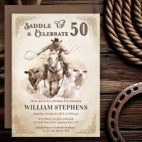 Vintage Western Cowboy-Erwachsener 50. Geburtstags