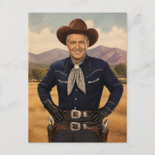 Vintage Western Cowboy Klassiker aus den 1950er Ja Postkarte