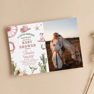 Vintage Western Cowgirl Babyparty-Einladung  Einladung