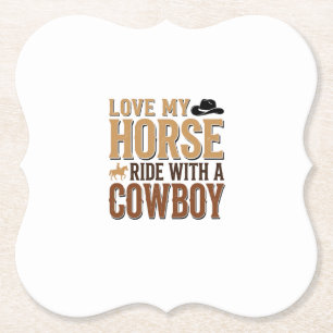 Vintage Western Pferd und Cowboy Zitat Shirt Desig Untersetzer