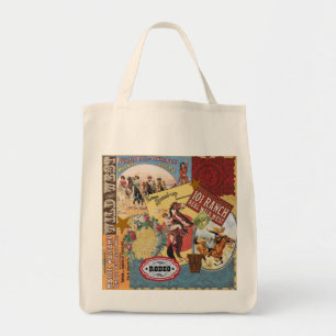 Vintage Westerncollagen-Taschentasche Tragetasche