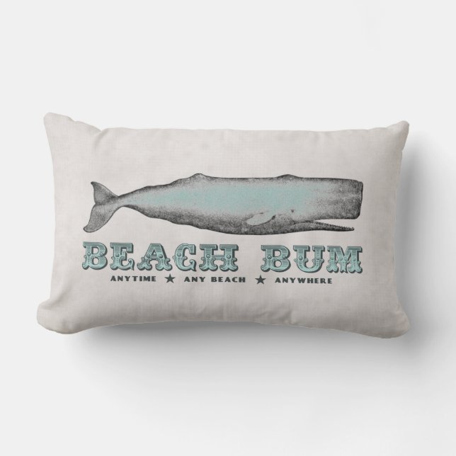 Vintage Whale Beach Bum Coussins (Recto)