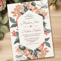 Vintage Whimsical Watercolor Floral Wedding