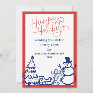Vintage-Whimsical-Weihnachtskarte Einladung