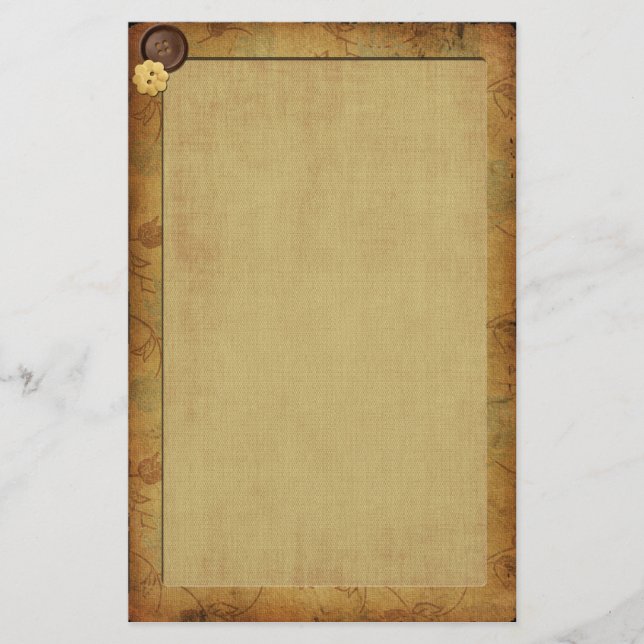 Vintage Whimsy-Wallpaper Briefpapier (Vorderseite)