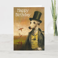Vintage-Whippet-Geburtstagskarte