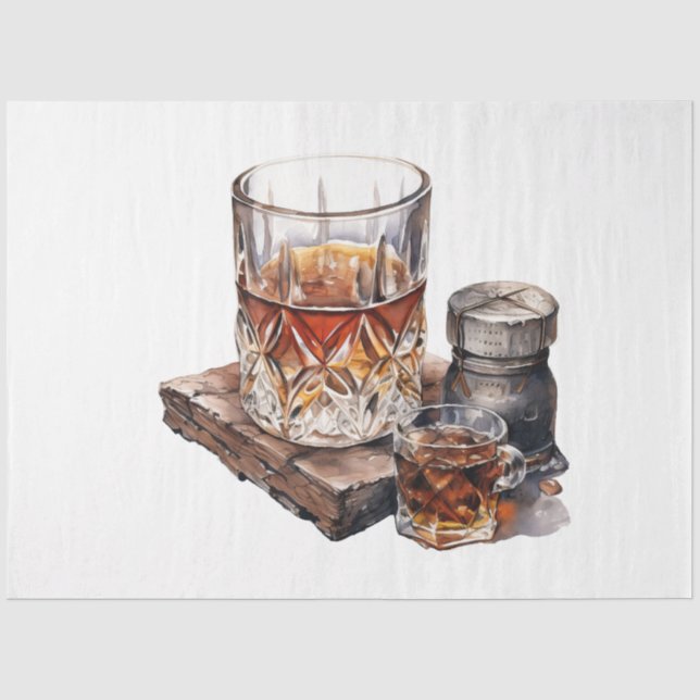Vintage Whiskey-Design-Serie 2 Seidenpapier (Vorderseite)