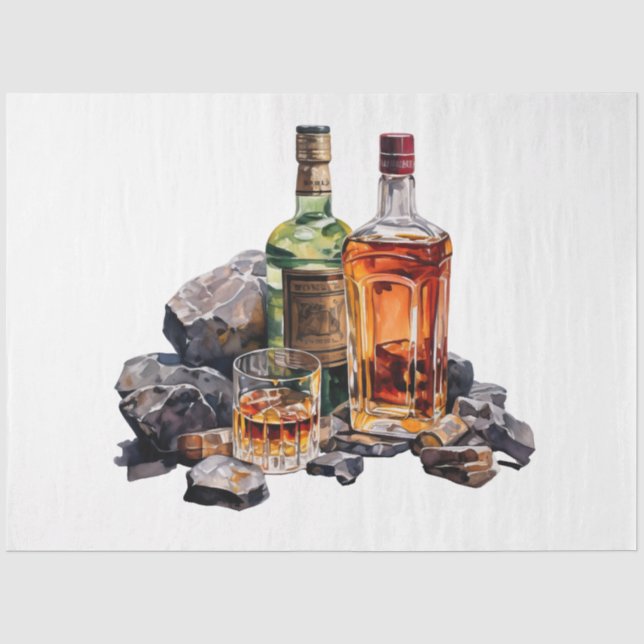 Vintage Whiskey-Design-Serie 3 Seidenpapier (Vorderseite)