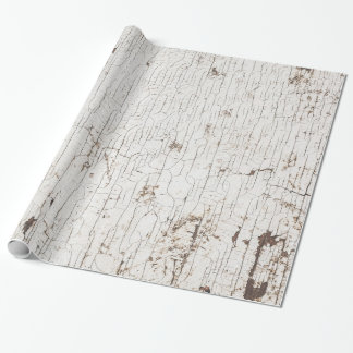 Vintage White Painted Wood Geschenkpapier