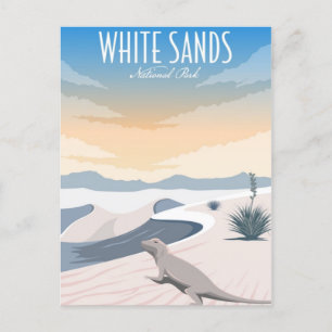 Vintage White Sands National Park New Mexico Postkarte