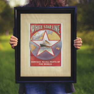 Vintage White Star Kreuzfahrtschiffe Poster
