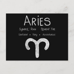Vintage-Widder-Sternzeichen-Geschenk für Astrologi Postkarte