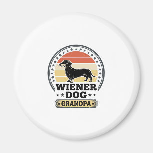 Vintage Wiener Dog Opa Dachshund Shirt Design_ Magnet