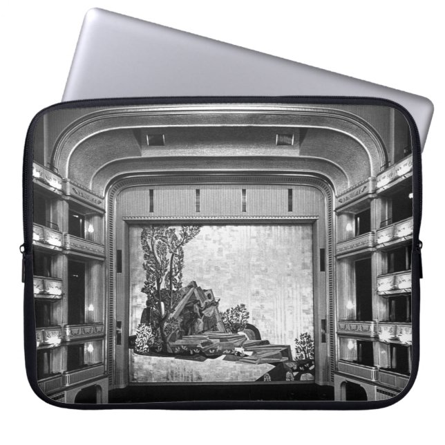 Vintage Wiener Staatsoper im Innern Laptopschutzhülle (Vorderseite)