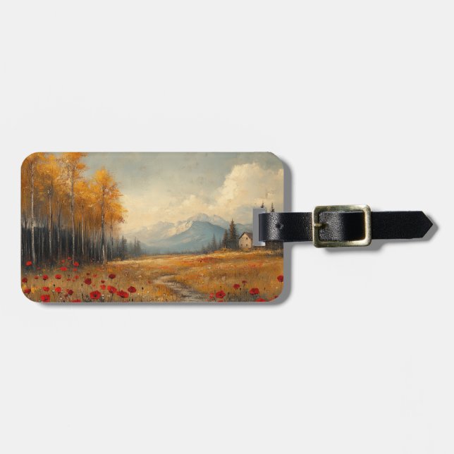 Vintage Wiesenpaare Gepäckanhänger (Vorderseite horizontal)