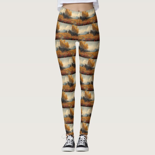 Vintage Wiesenpaare Leggings (Vorderseite)
