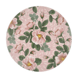 Vintage wild lebende Rose: Blumenhintergrund Schneidebrett