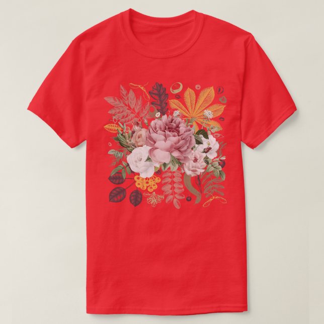 Vintage Wildblume Botanische Blume T-Shirt (Design vorne)