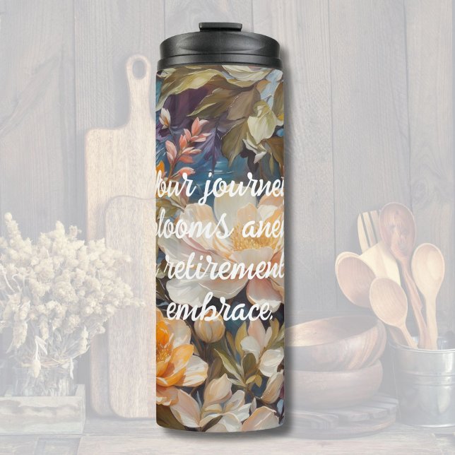 Vintage Wildblume Geschenke für die individuelle A Thermosbecher (Vintage Wildflower Custom Retirement Gifts for Her)