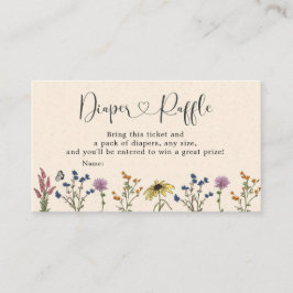 Vintage Wildblume Kinderdusche Windelwanne Begleitkarte