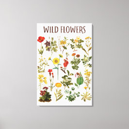 Vintage Wildblume Leinwanddruck