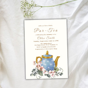 Vintage Wildblume Par-Tea Mommy-to-Be-Babydusche Einladung