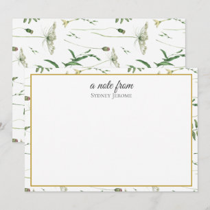 Vintage Wildblume Personalisiert Mitteilungskarte