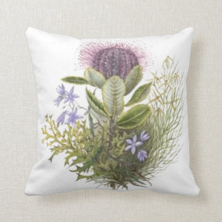 Vintage Wildblumen-Distel-Kissen Kissen