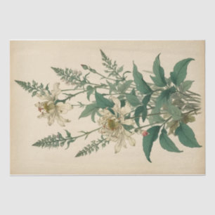 Vintage Wildblumen drucken Seidenpapier