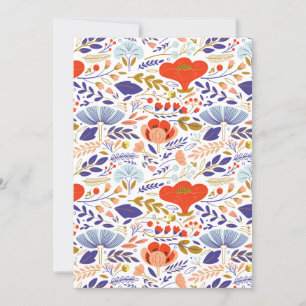 Vintage Wildblumen Feiertagskarte