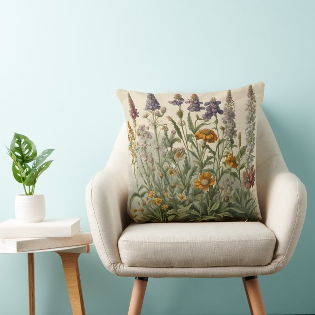 Vintage Wildblumen Kissen (Stuhl )