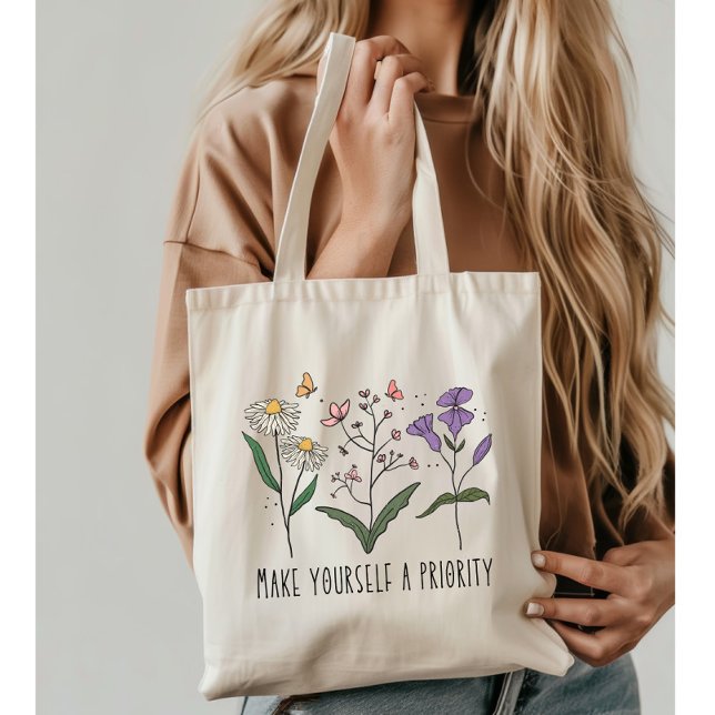 Vintage Wildblumen Selbstverständlichkeit Liebe Tragetasche (Von Creator hochgeladen)