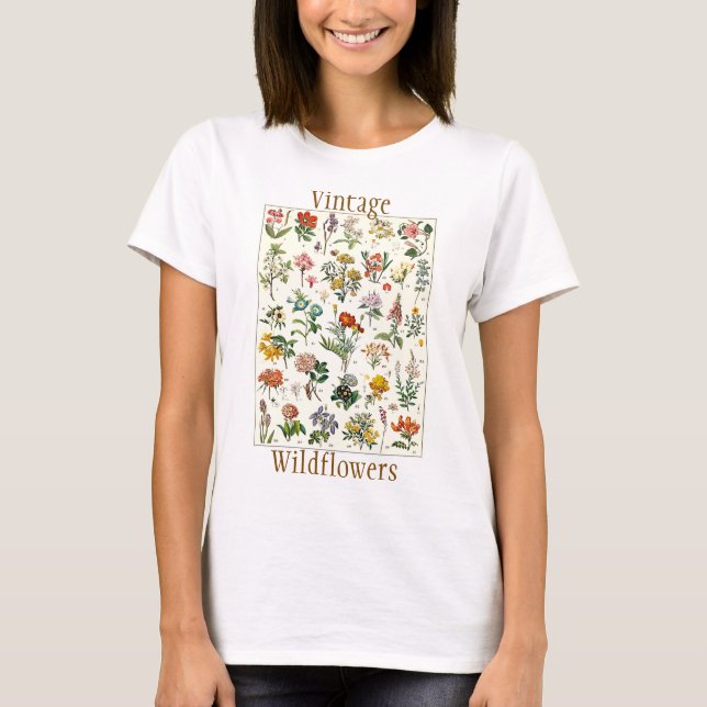 Vintage Wildblumen T-Shirt (Vorderseite)