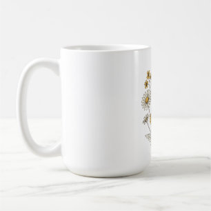 Vintage-Wildblumen- und Gänseblümchen-Blumen-Tasse Kaffeetasse