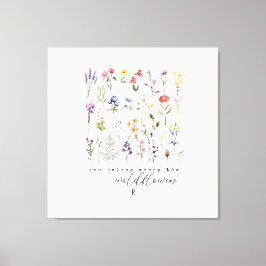 Vintage Wildblumen Zitat Sublimationsfarben Leinwanddruck