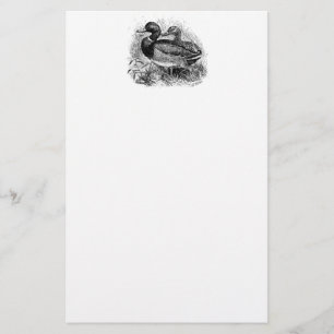 Vintage wilde Stockente duckt personalisierte Briefpapier