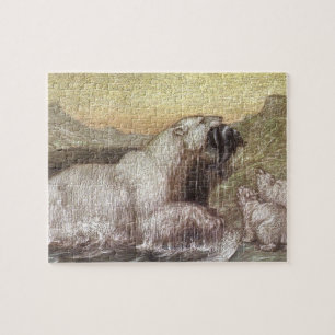 Vintage Wilde Tiere, Eisbären von Louis Sargent