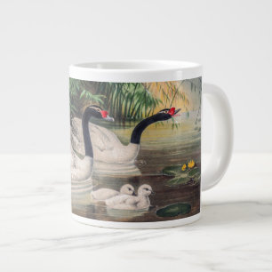 Vintage-Wilder-Schwarzhalsschwan  Jumbo-Tasse