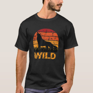 Vintage Wilder Wolf Wildtiere Heulend T-Shirt
