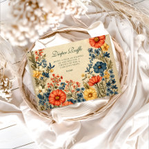 Vintage Wildflower Botanical Diapper Raffle 