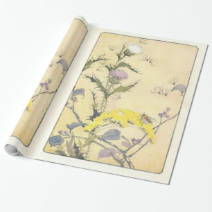 Vintage Wildflower Löwenzahn Geschenkpapier