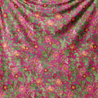 Vintage-Wildrose-Flanelldecke in Himbeerrosa Fleecedecke