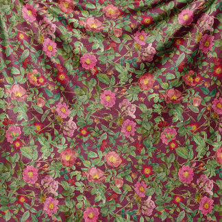 Vintage-Wildrose-Fleece-Decke in Burgunderpflaume Fleecedecke