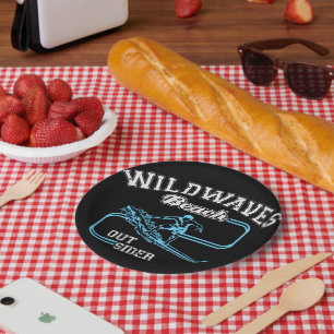 Vintage Wildschweine - Außenschwimmer Pappteller