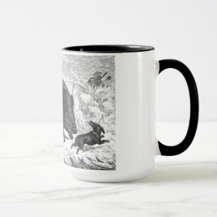 Vintage Wildschweinjagd Tasse