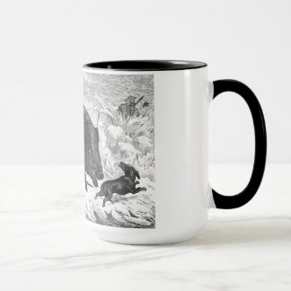 Vintage Wildschweinjagd Tasse