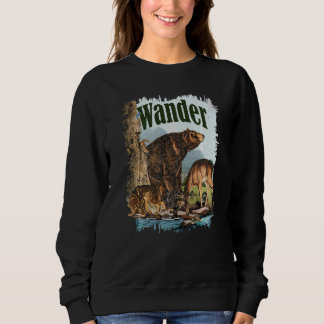 Vintage-Wildtier-Natur-Wander-Camping-Party-Witz  Sweatshirt