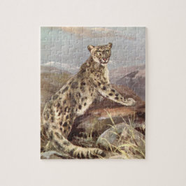 Vintage Wildtiere, Schneeleopard von CE Swan