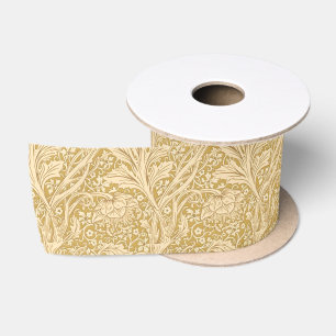 Vintage William Morris Arcadia Gold Nahtlos Satinband