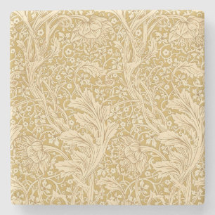 Vintage William Morris Arcadia Gold Nahtlos Steinuntersetzer